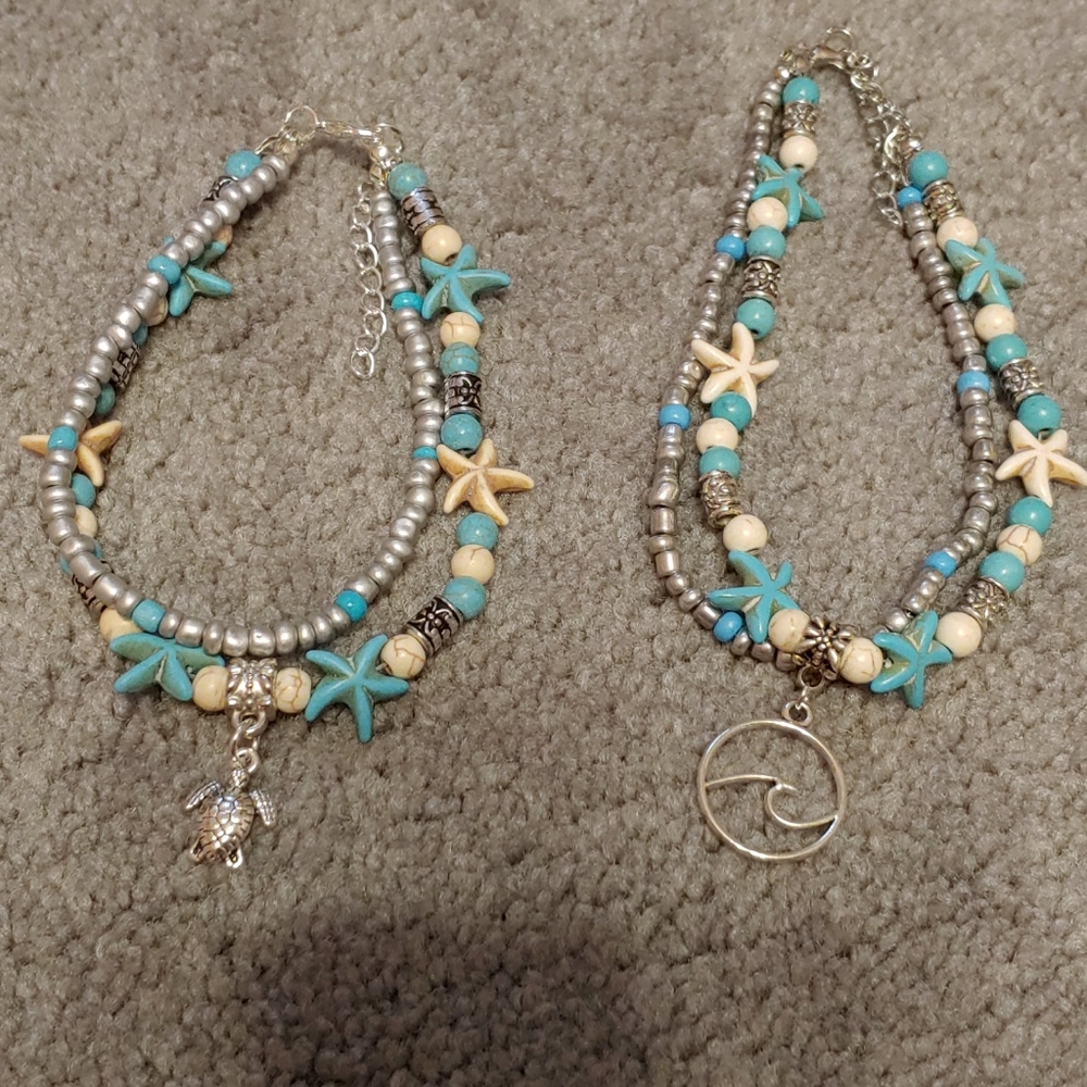 Anklets  Choice of  one.   Turtle or Wave. SALE